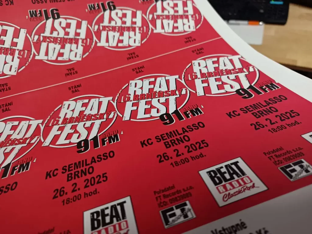 Tisk vstupenek na Beatfest Brno - Copy Centrum Brno