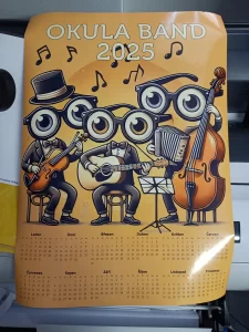 Kalendář na zakázku pro hudební skupinu z Brna