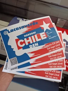 Tisk plakatu na den Chile Brno