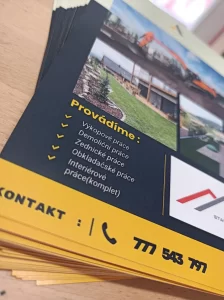 Letáky A5 pro stavbní firmu – kontakty a služby