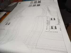Tisk střihů v měřítku 1:1 na velkoformátové plotrové papíry
