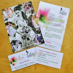Tisk vizitek a letáků pro svatební salón