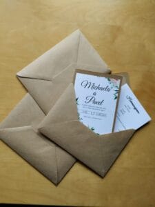 Svatební oznámení s obálkou na zakázku – tisk Brno