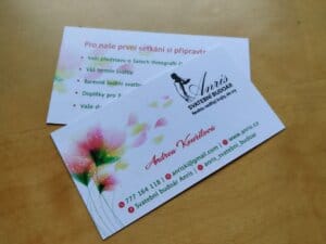 Tisk vizitek pro svatební budoár Anris