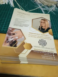 Letáčky pro kadeřnictví Katka – formát A5, Brno