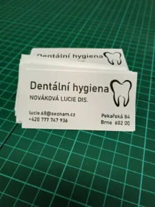 Vizitky pro dentální hygienistku – oboustranný tisk, Brno