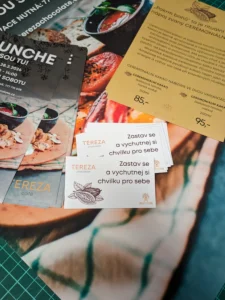 Marketingové tiskoviny pro cukrárnu a kavárnu v Brně-Řečkovicích