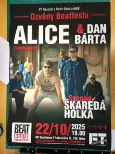 Plakát A2 na hudební festival Ozvěny Beatfestu v Brně